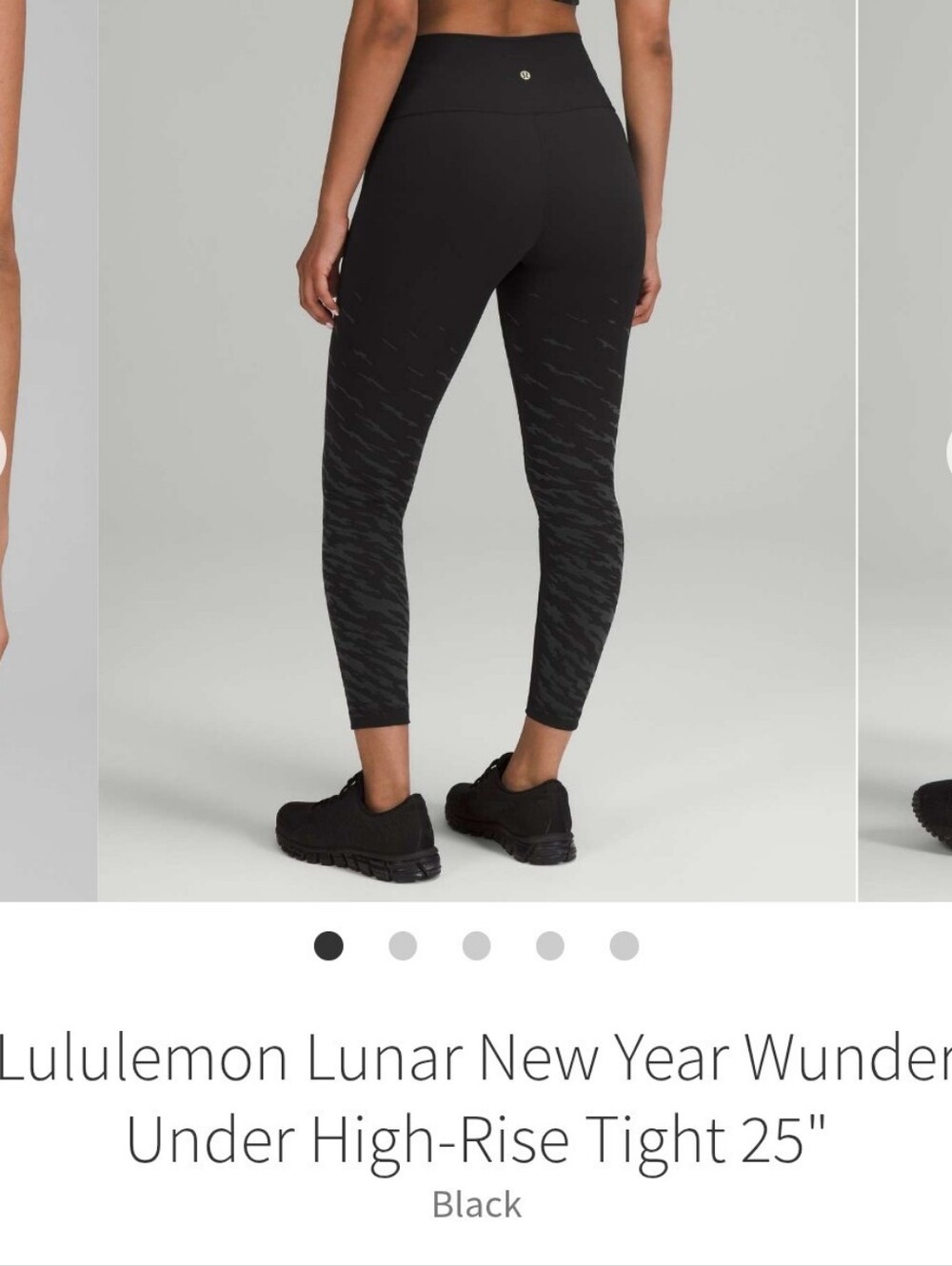 lululemon athletica Black Lunar Pattern High-Rise 25" Leggings